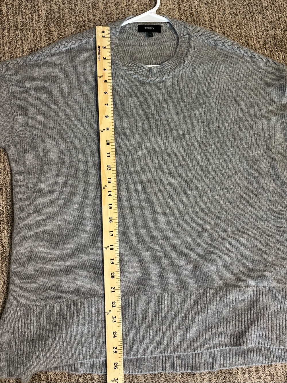Theory Karenia Whipstitche Super Soft Thick 100% Cashmere Sweater Large NWOT - Picture 10 of 11